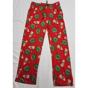 Christmas Homer and donut pajama pants men's L